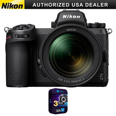Nikon Z7II Mirrorless Camera + NIKKOR Z 24-70mm f/4 S Lens + 3 Year Extended Warranty
