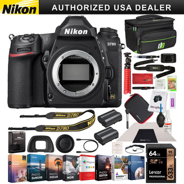 Nikon D780 Full Frame DSLR Digital SLR 4K FX Format Camera Body Bundle + Software Kit