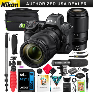 Nikon Z8 Full Frame FX Mirrorless 8K Camera Body + 70-180mm F2.8 Zoom Lens Kit Bundle