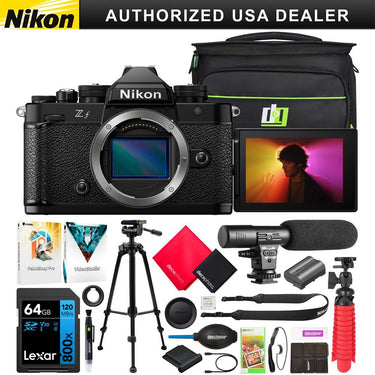 Nikon Z f Full Frame FX Mirrorless Interchangeable Lens Camera Body (Black) + Bundle