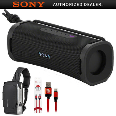 Sony (SRS-ULT10B) Portable Bluetooth Speaker 2024 Black + Sling Backpack Bundle