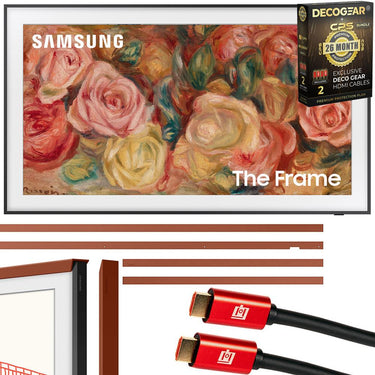 Samsung 55 inch The Frame Smart TV 2024 + Bezel Red & 26 Months Protection Pack