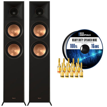 Klipsch RP-6000F II Floorstanding Speaker (Pair) + Deco Gear Wire + Banana Plugs