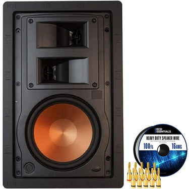 Klipsch R-5650-S II In-Wall Speaker Black (Each) +Deco Gear Wire +Banana Plugs