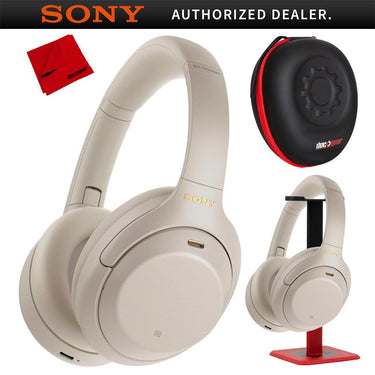 Sony WH1000XM4/S Wireless Noise Cancelling Headphones, Silver Pro Stand Kit