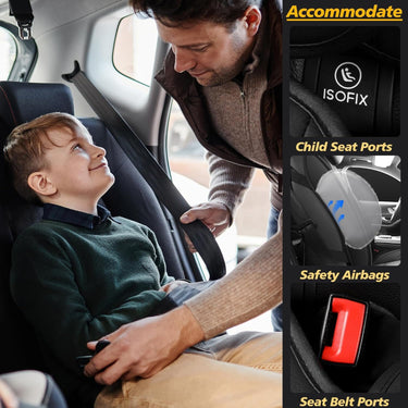 Sennywey Car Seat Covers Full Set, Faux Leather Seat Covers for Cars Open Box