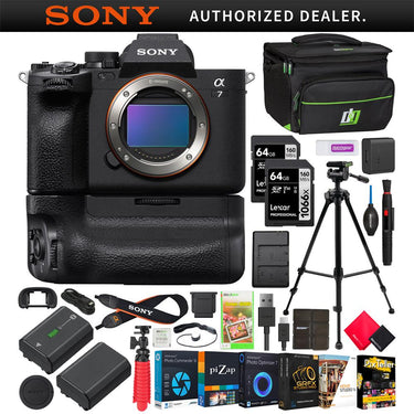 Sony a7 IV Mirrorless Full Frame Camera Body ILCE-7M4 + VG-C4EM Vertical Grip Bundle