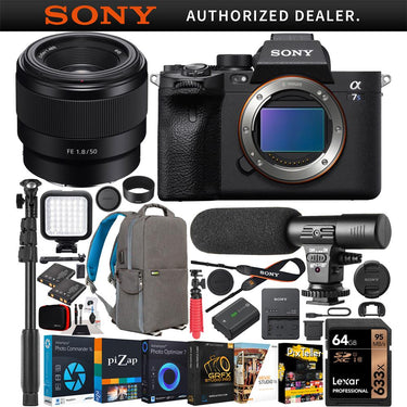 Sony a7s III Mirrorless 4K Camera Body + FE 50mm F1.8 Lens Kit + Backpack Bundle