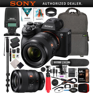 Sony a7R IV Mirrorless Full Frame Camera Bundle + 35mm F1.4 GM Lens SEL35F14GM Kit