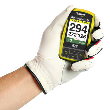 IZZO Golf Swami 6000 Handheld Golf GPS Rangefinder, Water-Resistant, 16h Battery, Yellow