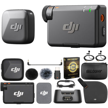 DJI Mic Mini (1 TX + 1 RX), Ultralight, Noise Cancelling with 2YR Warranty Bundle