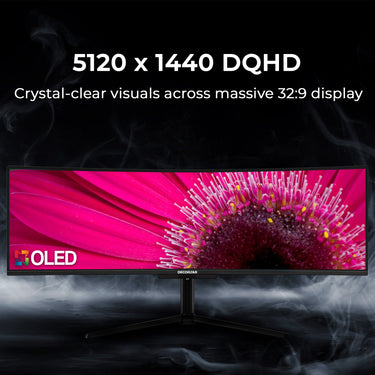 Deco Gear 49" QD-OLED Ultrawide Monitor, 5120x1440, 144Hz, 0.03ms, 100% sRGB, KVM, 3-Pack