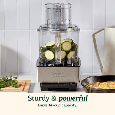 Cuisinart 14-Cup Large Food Processor with 720 Watt Motor in Stainless Steel Refurbished
