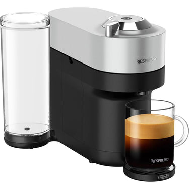 Nespresso 5-Cup Vertuo Pop+ Deluxe Espresso Machine in Silver - GDV6-US-BK-NE - Open Box