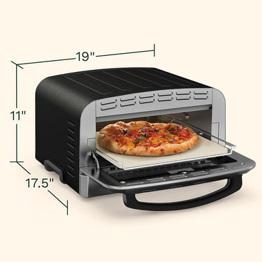 Cuisinart Indoor Portable Countertop Pizza Oven - Black Stainless Steel Open Box