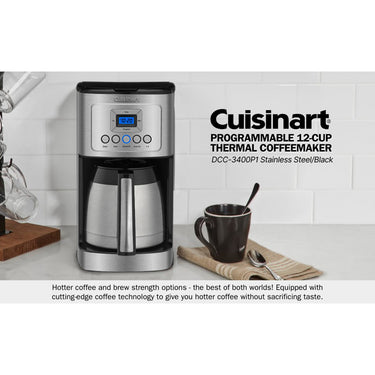 Cuisinart 12 Cup Programmable Thermal Coffee Maker DCC-3400 - Open Box