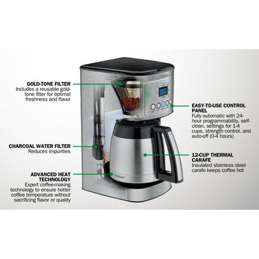 Cuisinart 12 Cup Programmable Thermal Coffee Maker DCC-3400 - Open Box