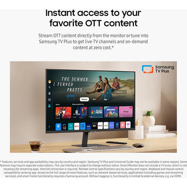 Samsung 32" Smart Monitor M7 (M70D) 4K UHD with Streaming TV, Speakers and USB-C