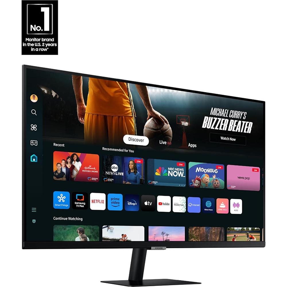 Samsung 43" Smart Monitor M7 (M70D) 4K UHD with Streaming TV, Speakers and USB-C — view 2