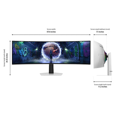 Samsung 49" Odyssey DQHD (5,120x1440) 240Hz OLED G9 Curved Gaming Monitor