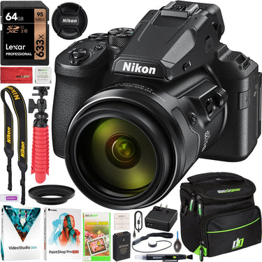 Nikon COOLPIX P950 Compact Digital Camera w/ 83x Optical Zoom Lens Pro Bundle -Renewed