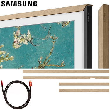 Samsung 32" The Frame Customizable Bezel 2023 (Modern Teak) w/ HDMI Cable Bundle