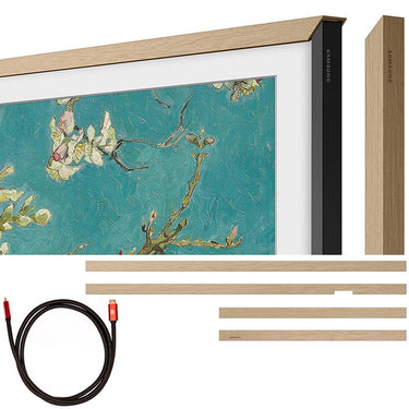 Samsung 32" The Frame Customizable Bezel 2023 (Modern Teak) w/ HDMI Cable Bundle