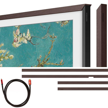 Samsung 32" The Frame Customizable Bezel 2023 (Modern Brown) w/ HDMI Cable Bundle