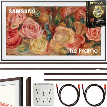 Samsung 65 inch The Frame QLED 4K Smart TV 2024+26 Months Protection Pack Bundle