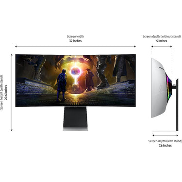 Samsung G85SD 34-inch Odyssey OLED G8 Ultra-WQHD Curved Gaming Monitor