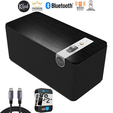 Klipsch The One Plus Premium Bluetooth Speaker - Matte Black w/ 2 YR Warranty Bundle