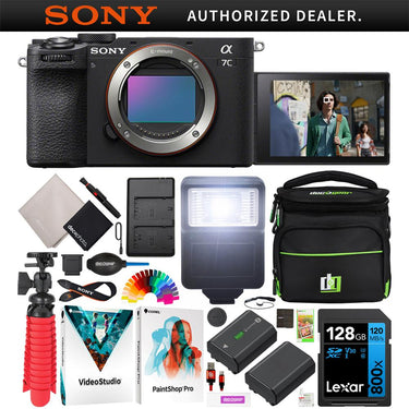 Sony a7C II Mirrorless Camera Body Black+Bag & Essentials Kit Bundle Refurbished