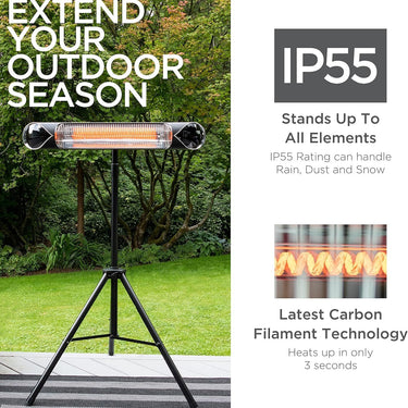 Briza Infrared Electric Patio Heater Indoor/Outdoor Portable Wall/Garage Heater