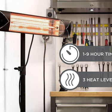 Briza Infrared Electric Patio Heater Indoor/Outdoor Portable Wall/Garage Heater