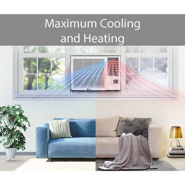 LG 12,200 BTU Smart Wi-Fi Window Air Conditioner, Cooling/Heating, 230V Refurbished