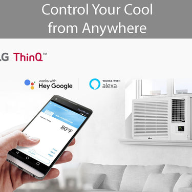 LG 18,000 BTU Smart Wi-Fi Enabled Window Air Conditioner, Refurbished