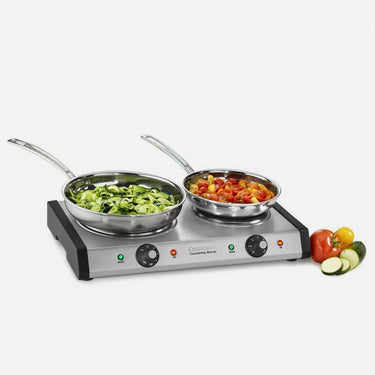 Cuisinart CB-60 Countertop Double Burner, Silver - Refurbished
