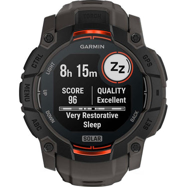 Garmin Instinct 3 - 50 mm Outdoor GPS Smartwatch, SOLAR, Black with Charcoal Band