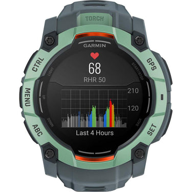 Garmin Instinct 3 - 50 mm Outdoor GPS Smartwatch, AMOLED, Neo Tropic with Twilight Band
