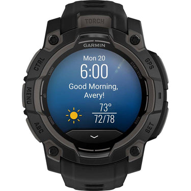 Garmin Instinct 3 - 45 mm Outdoor GPS Smartwatch, AMOLED, Black with Black Band