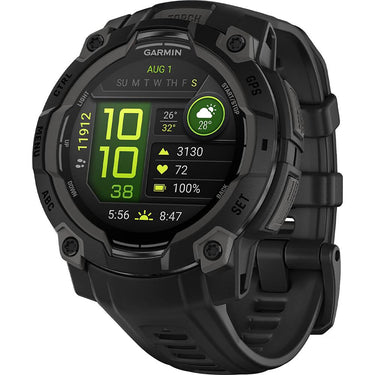 Garmin Instinct 3 - 45 mm Outdoor GPS Smartwatch, AMOLED, Black with Black Band