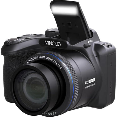Minolta MN40Z 20 MP / 1080P FHD Bridge Camera w/40x Optical Zoom (Black) - Open Box