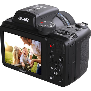 Minolta MN40Z 20 MP / 1080P FHD Bridge Camera w/40x Optical Zoom (Black) - Open Box