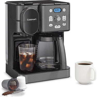 Cuisinart 2-IN-1 Center Combo Brewer Coffee Maker, Black Stainless - Open Box
