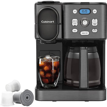 Cuisinart 2-IN-1 Center Combo Brewer Coffee Maker, Black Stainless - Open Box