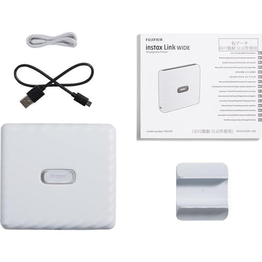 Fujifilm Instax Link Wide Smartphone Printer, Ash White (16719550) - Open Box