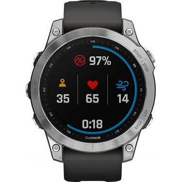 Garmin Fenix 7 Smartwatch - Silver with Graphite Band - Open Box