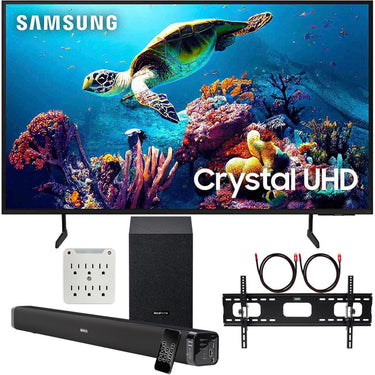 Samsung 60 Inch DU6900 Crystal UHD 4K Smart TV 2024 +2.1 Ch Soundbar Bundle W/ Mount Kit