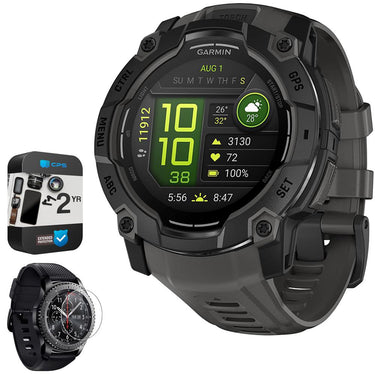 Garmin Instinct 3 50mm Outdoor GPS Smartwatch + Screen Protector + 2 Yr Warranty Bundle