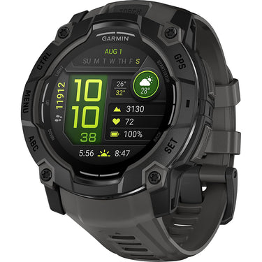 Garmin Instinct 3 50mm GPS Smartwatch, AMOLED + Wearable Light + 2 Yr Warranty Bundle